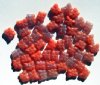 50 8mm Matte Orange Amethyst Marble Butterfly Beads